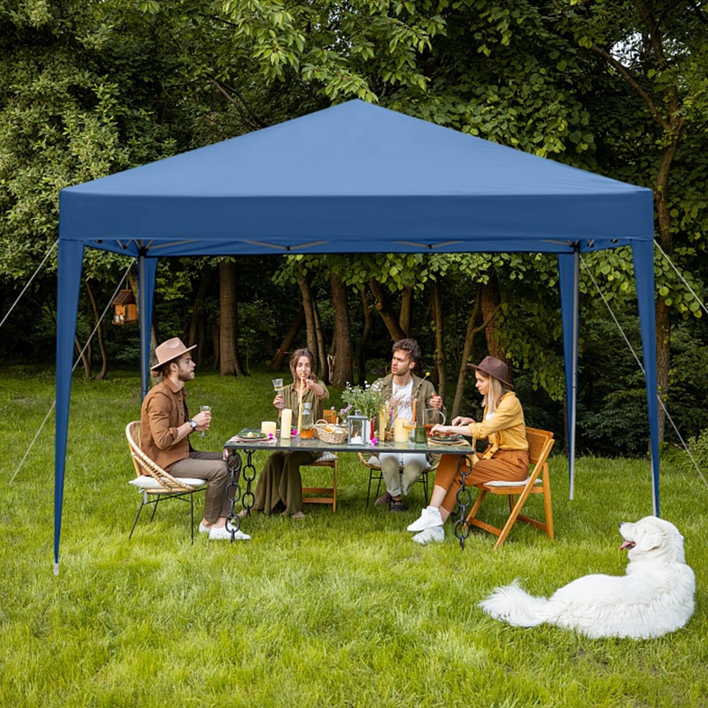Gazebo 3 x 6 m, Folding Gazebo, Waterproof, Stable, Winterproof, UV Protection 50+, 420D Oxford, Foldable Height Adjustable, Party Tent, Garden Tent, for Garden, Camping, Outdoor, Black, 6
