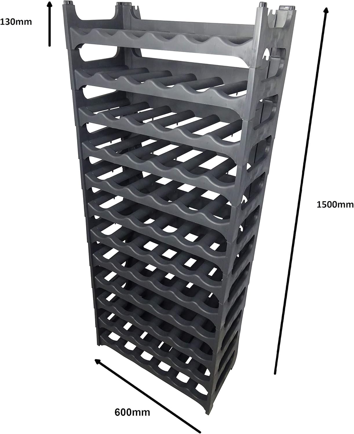 Wine Rack for 72 Bottles Anthracite Made in Germany