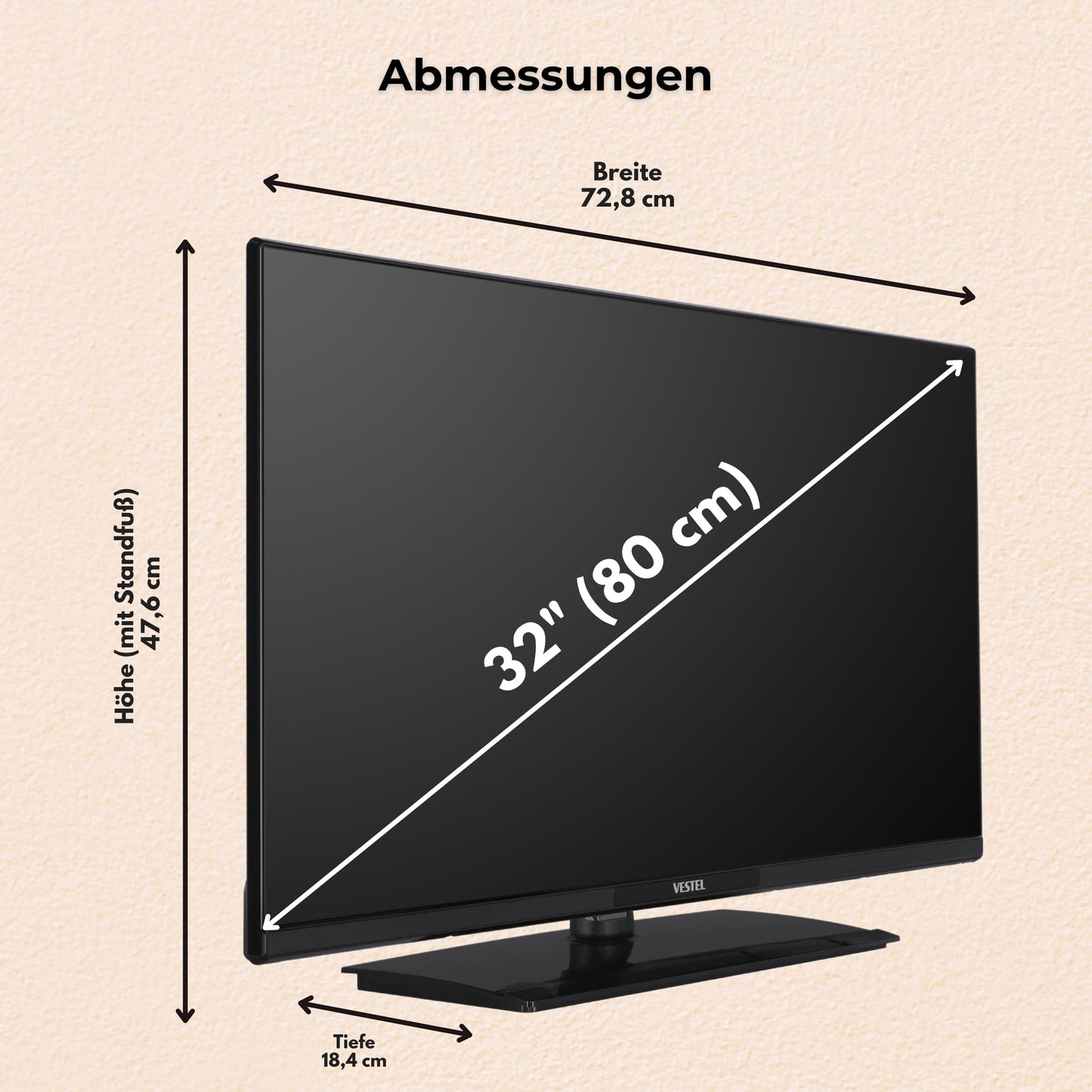 Vestel Fernseher 50 Zoll Smart TV Powered by TiVo, 4K UHD Fernseher mit Dolby Vision HDR, Dolby Atmos und integriertem Triple-Tuner, LED TV 50UT9740 schwarz