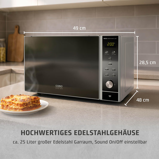 Caso MCG30 Ceramic Chef 3-in-1 Microwave, Silver