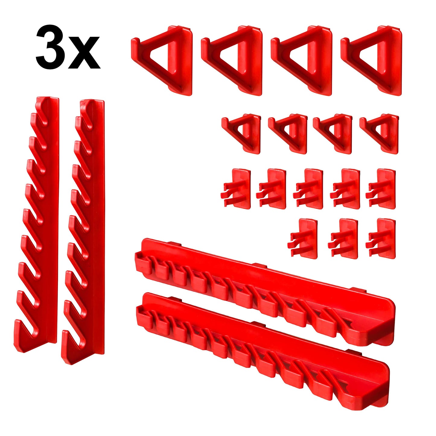 Storage System Wall Shelf 230 x 78 cm, Tool Holders, 46 Pieces Stacking Boxes, Storage Shelves, Storage Boxes, Extra-Strong Wall Shelves, Expandable Workshop Shelving, Workshop Shelves