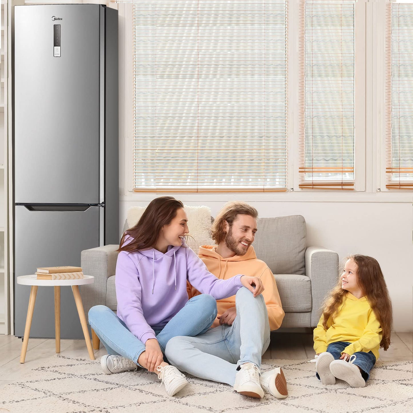Midea MERB276FGE02A Kühl-/Gefrierkombination/180 cm Höhe/NoFrost/Doppelte Steuerung/Super-Kühlfunktion/219 kWh/Jahr/199L Kühlteil/71L Gefrierteil