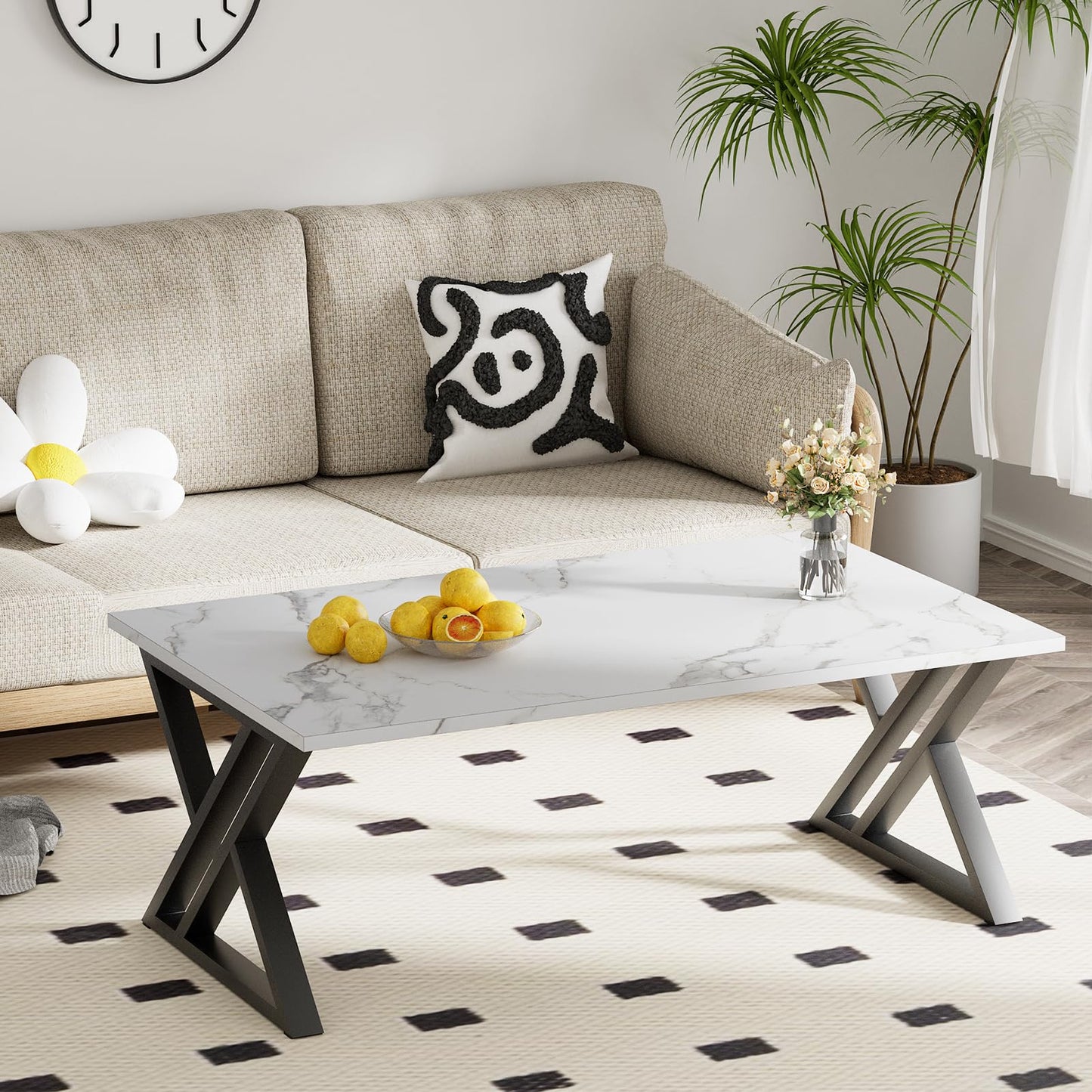 Garden 4 you X Coffee Table, White + Gold