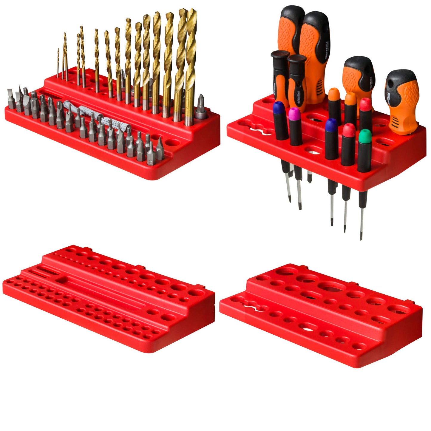 Storage System Wall Shelf 115 x 78 cm, Tool Holders, 23 Pieces Stacking Boxes Storage Boxes Extra Strong Wall Shelves Expandable Workshop Shelving Workshop Shelf