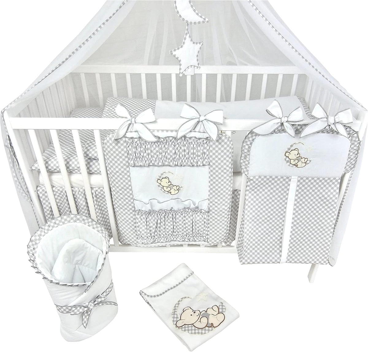 Bello24  Happy Leo 16-Piece Baby Cot