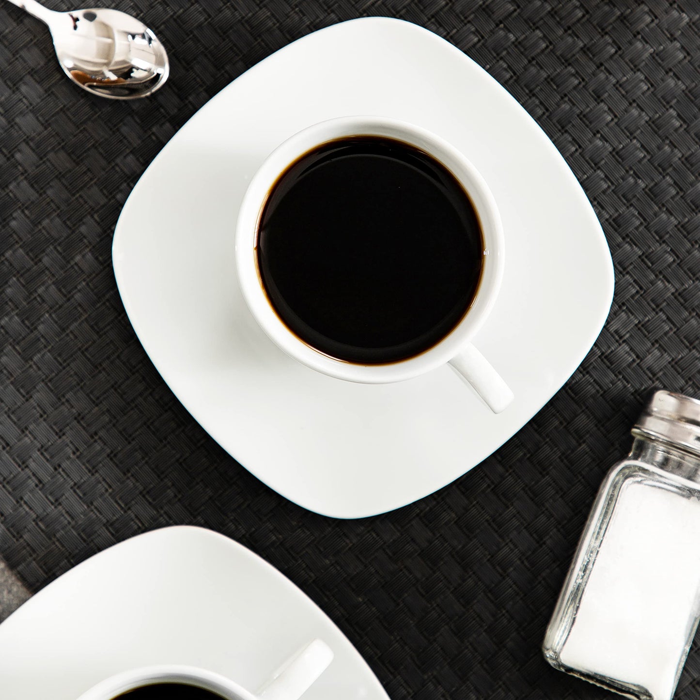 MALACASA Elisa Series Crockery Set for 12 People, 48-Piece Plate Set, Dinner Service Set with 12 Soup Plates, 12 Cake Plates, 12 Dinner Plates and 12 Cereal Bowls, Porcelain Crockery Set in Light Grey