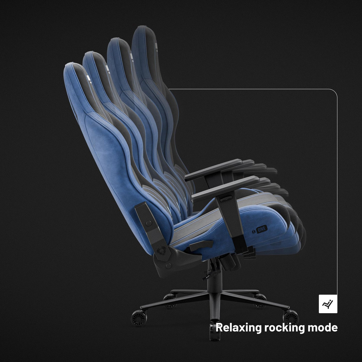 Diablo X-One 2.0 Gaming Stuhl Gamer Chair Bürostuhl Schreibtischstuhl Verstellbare Armlehnen Ergonomisches Design Nacken/-Lendenkissen Wippfunktion Aqua Blue Normal (L)