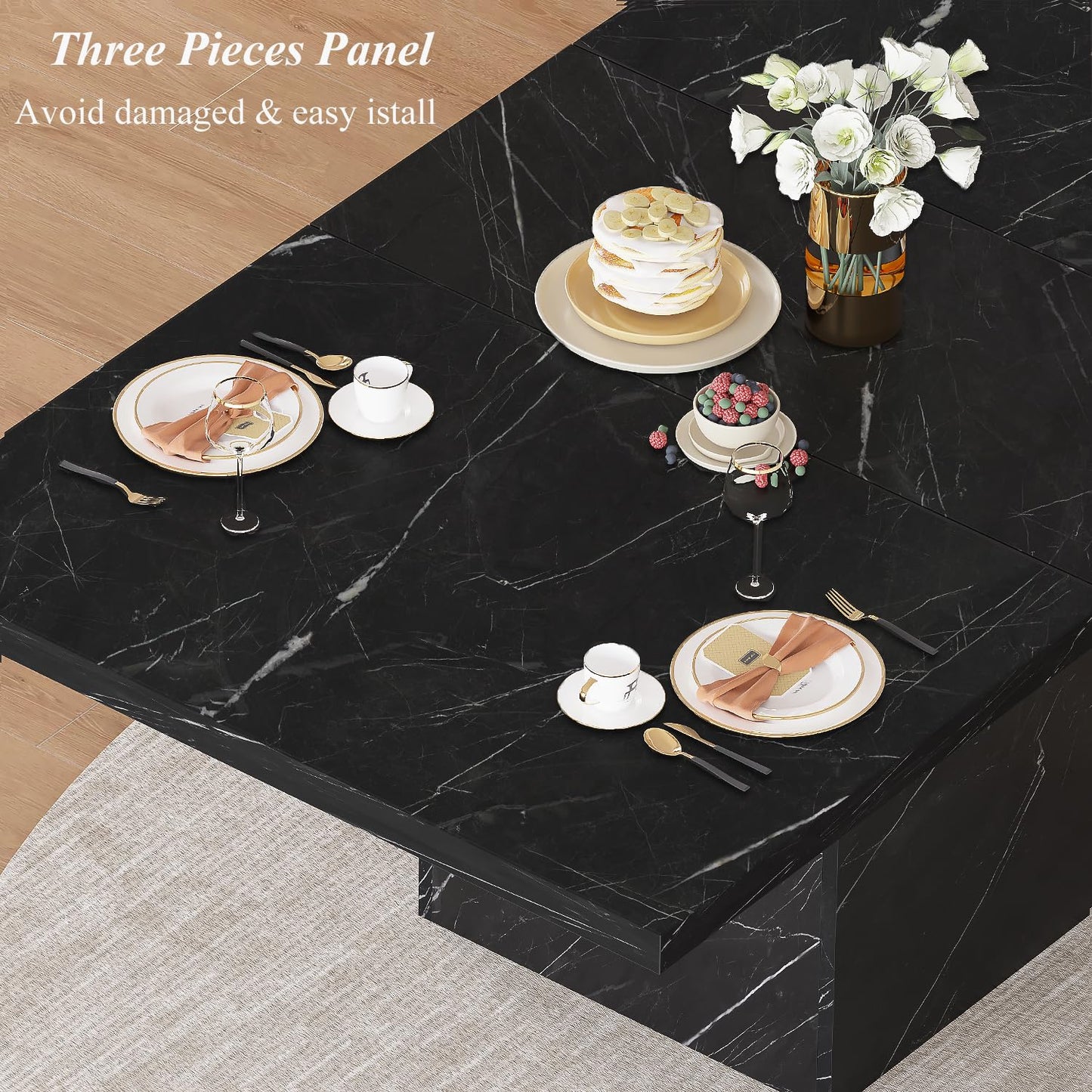 HSH Modern Black Dining Table1