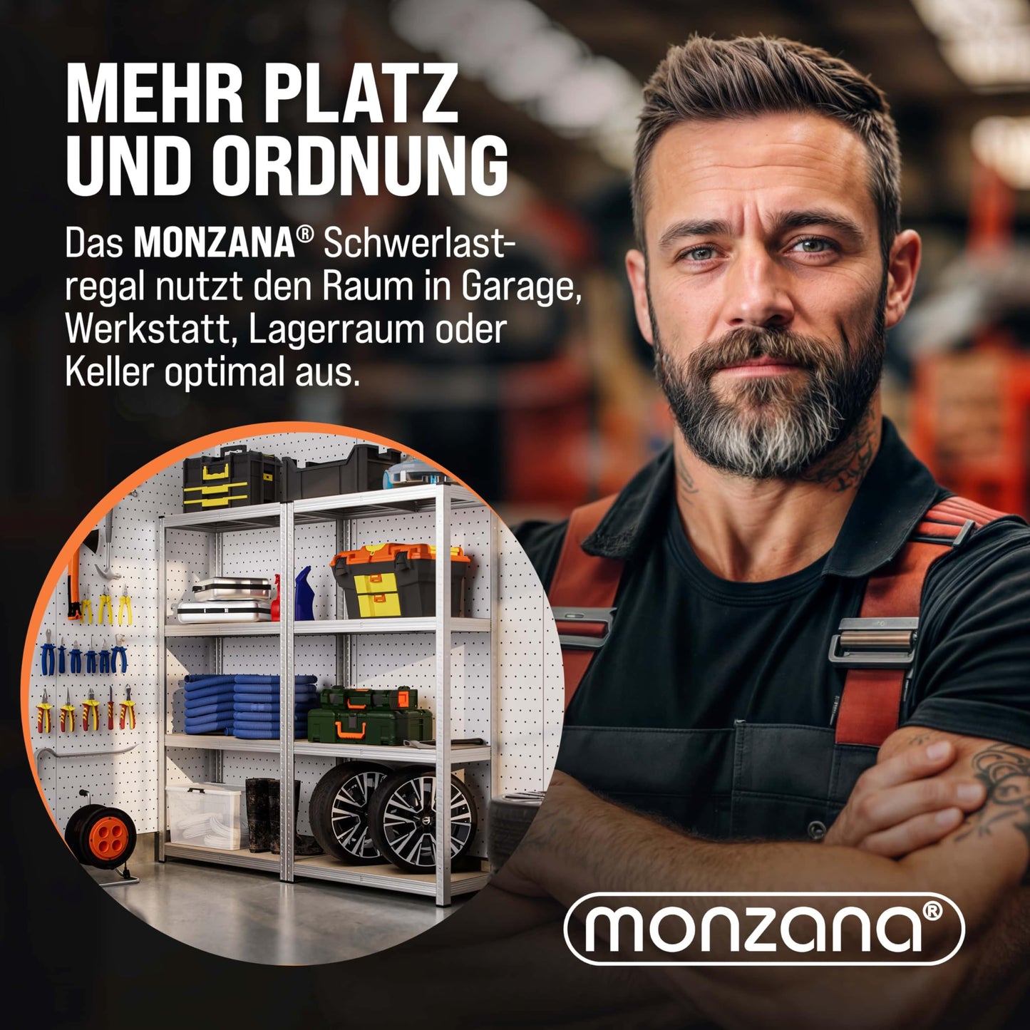 Monzana® Heavy Duty Shelving Unit 160 x 90 x 40 cm 700 kg 4 MDF Shelving Unit Storage Shelving Basement Shelving Workshop Shelving Unit