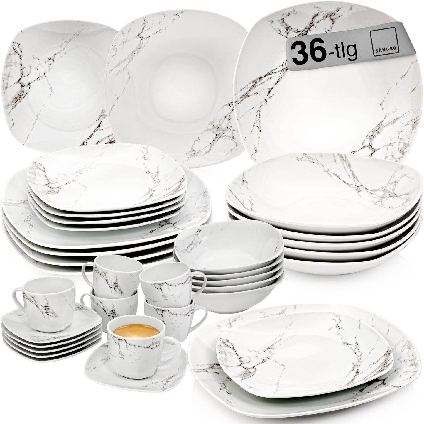 Sänger Bilgola Black Lines Complete Dinner Set