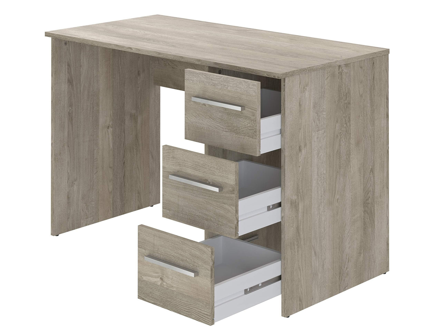 Amazon brand - Movian Idro modern desk, computer desk with 3 drawers, 56 x 110 x 73.5, white