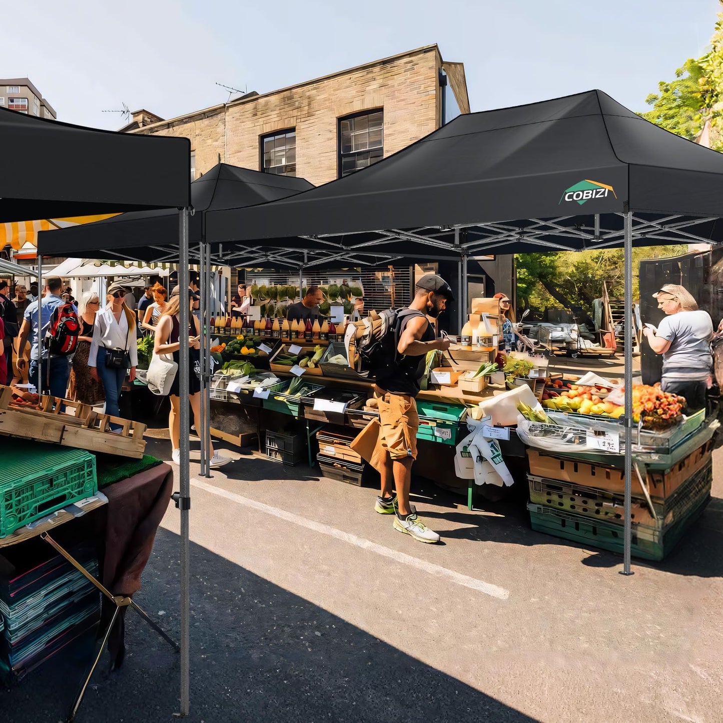 Tooluck Folding Gazebo, 3 x 4.5 m, Waterproof, Stable, Outdoor, Garden Party Tent, UV Protection 50+, with 4 Side Panels, Grey