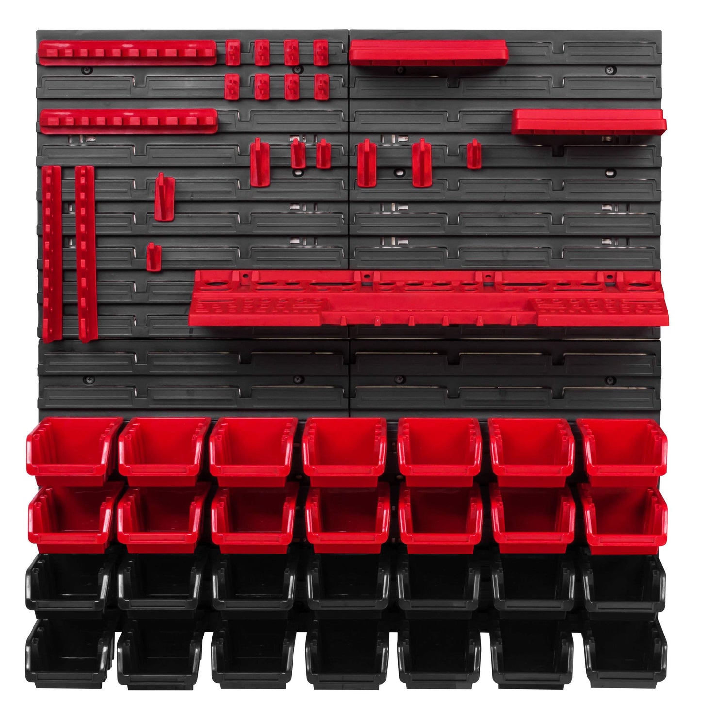 botle 24 Stacking Boxes Wall Shelf Plastic 77 x 78 cm Tool Holder Workshop Garage Storage System Storage Boxes Chute