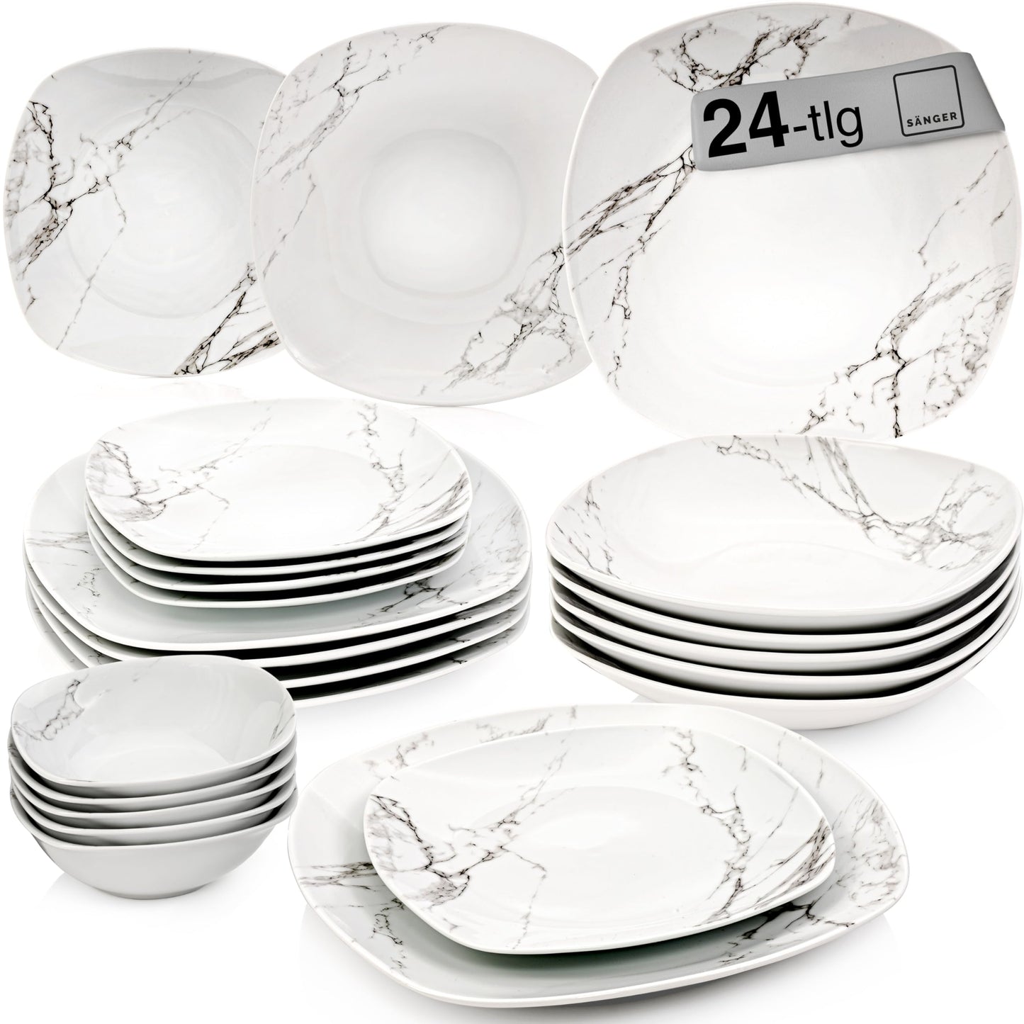 Sänger Bilgola Black Lines Complete Dinner Set