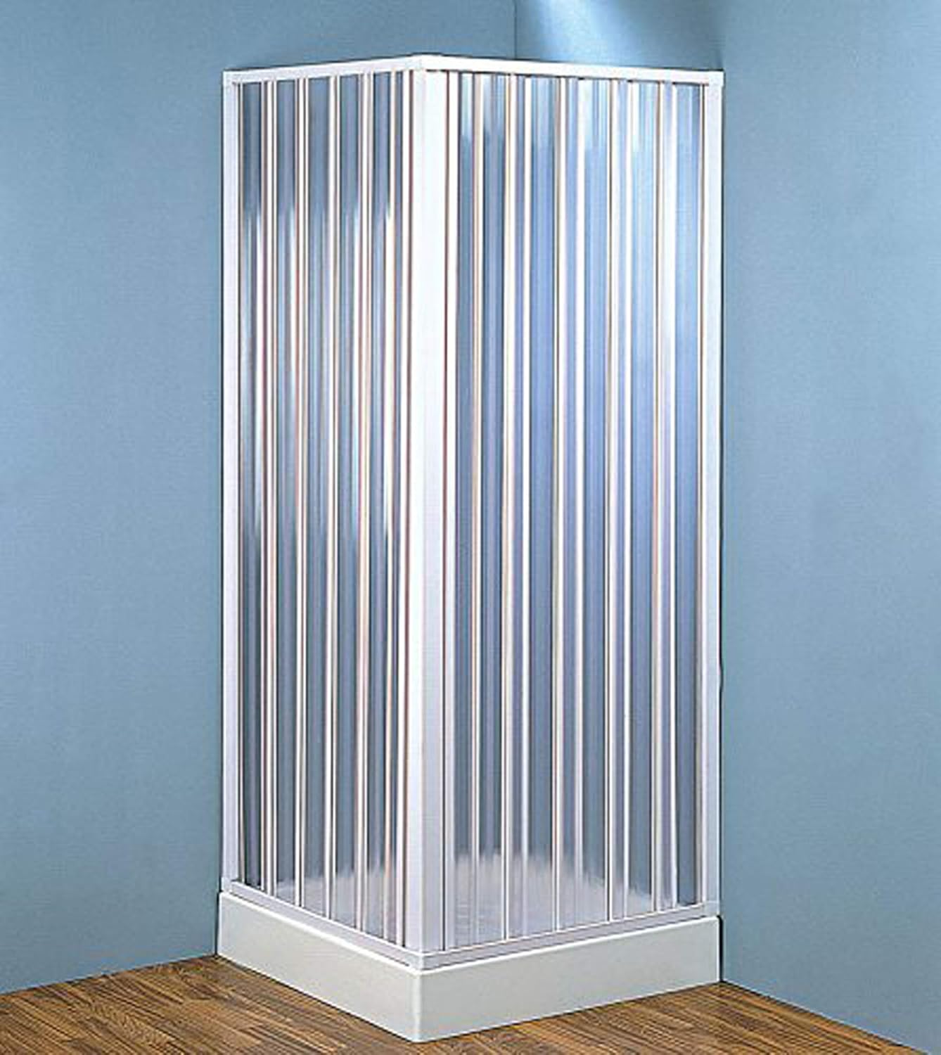 Forte BK100001 Shower Box, White, 80 x 80 x 185 h reducible
