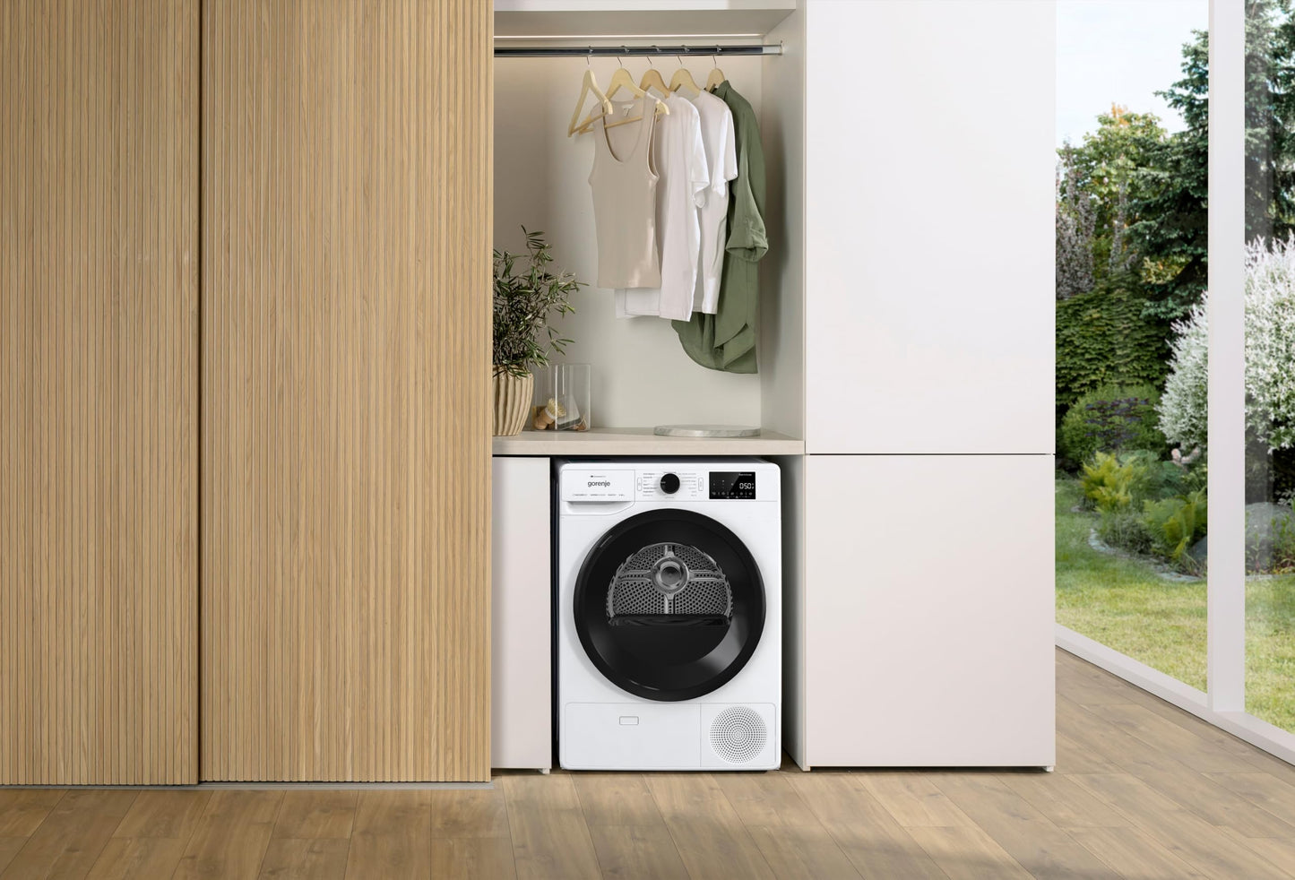 Gorenje DPNE82/GN Trockner/Kondensation mit Wärmepumpe / 8kg / 16 Programme/WIFI/Made in Europe/WaveActive Trommel/TwinAir/Feuchtesensor/Naturedry/LED Display/EEK: A++