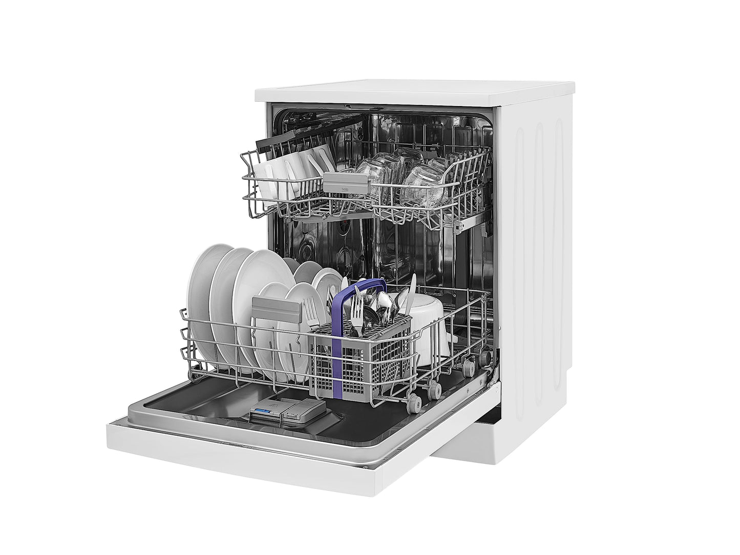 Beko BDFN26430S Dishwasher 60 cm, Freestanding, Undermountable, for 14 Place Settings, 6 Programmes, 4 Additional Functions, 3 Sink Levels, HygieneIntense, SelfDry, Program for Half Load, Silver