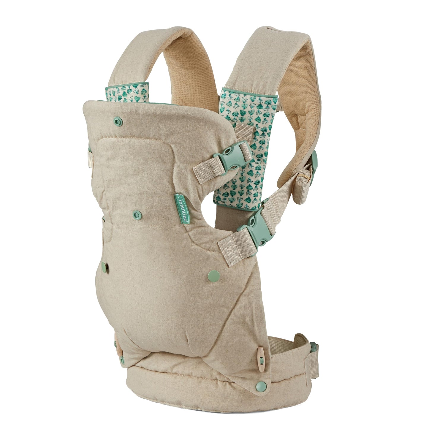 Infantino Flip Advanced 4-in-1 Ergonomic Convertible Baby Carrier with Inside and Out View, Front and Back, Portable for Newborns to Toddlers from 8-32 lbs, Grey