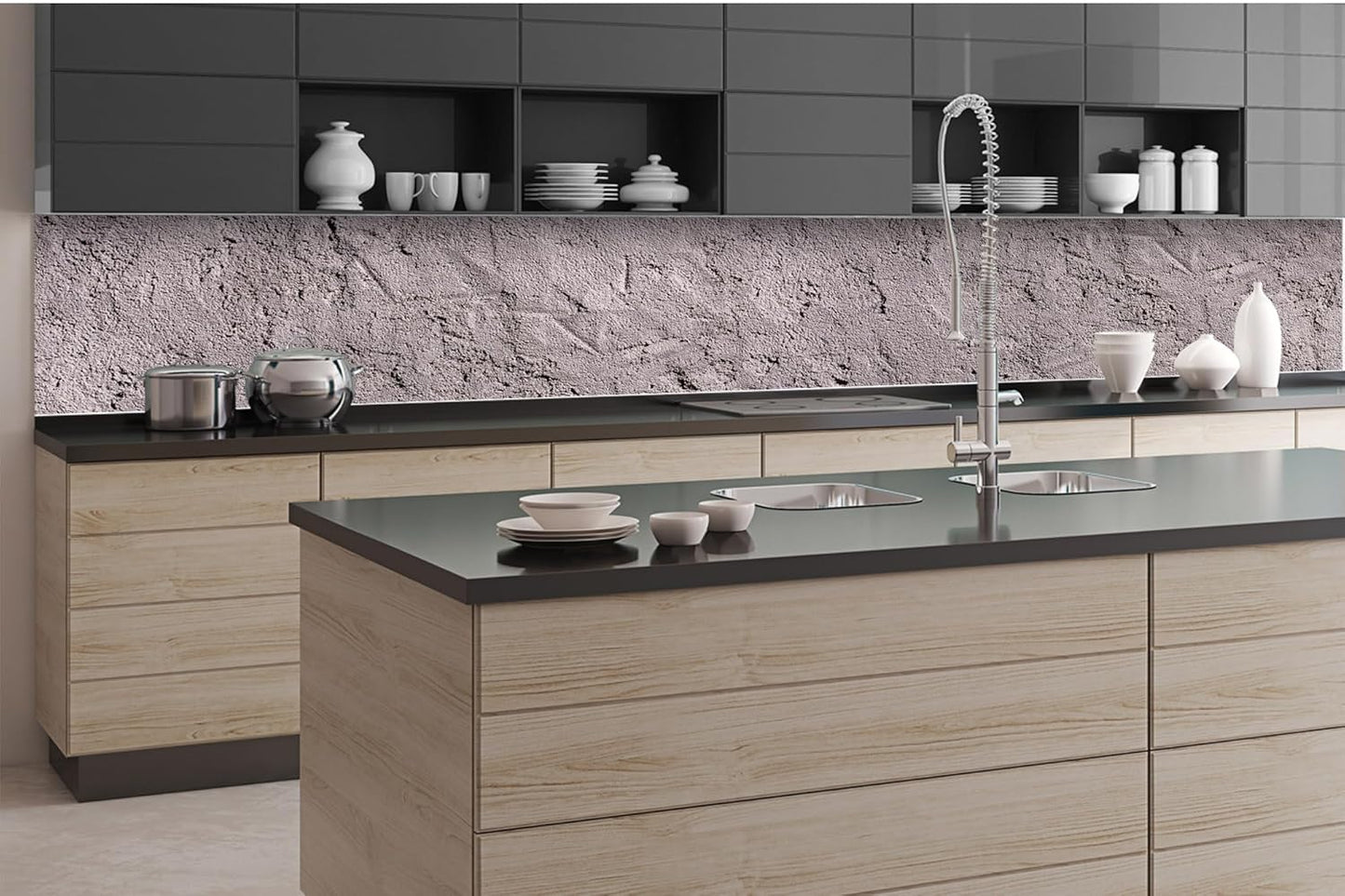 Dimex Kitchen Back Wall Film Self-Adhesive Fresco 350 x 60 cm Adhesive Film, Decorative Film, Splash Guard for Kitchen Made in EU