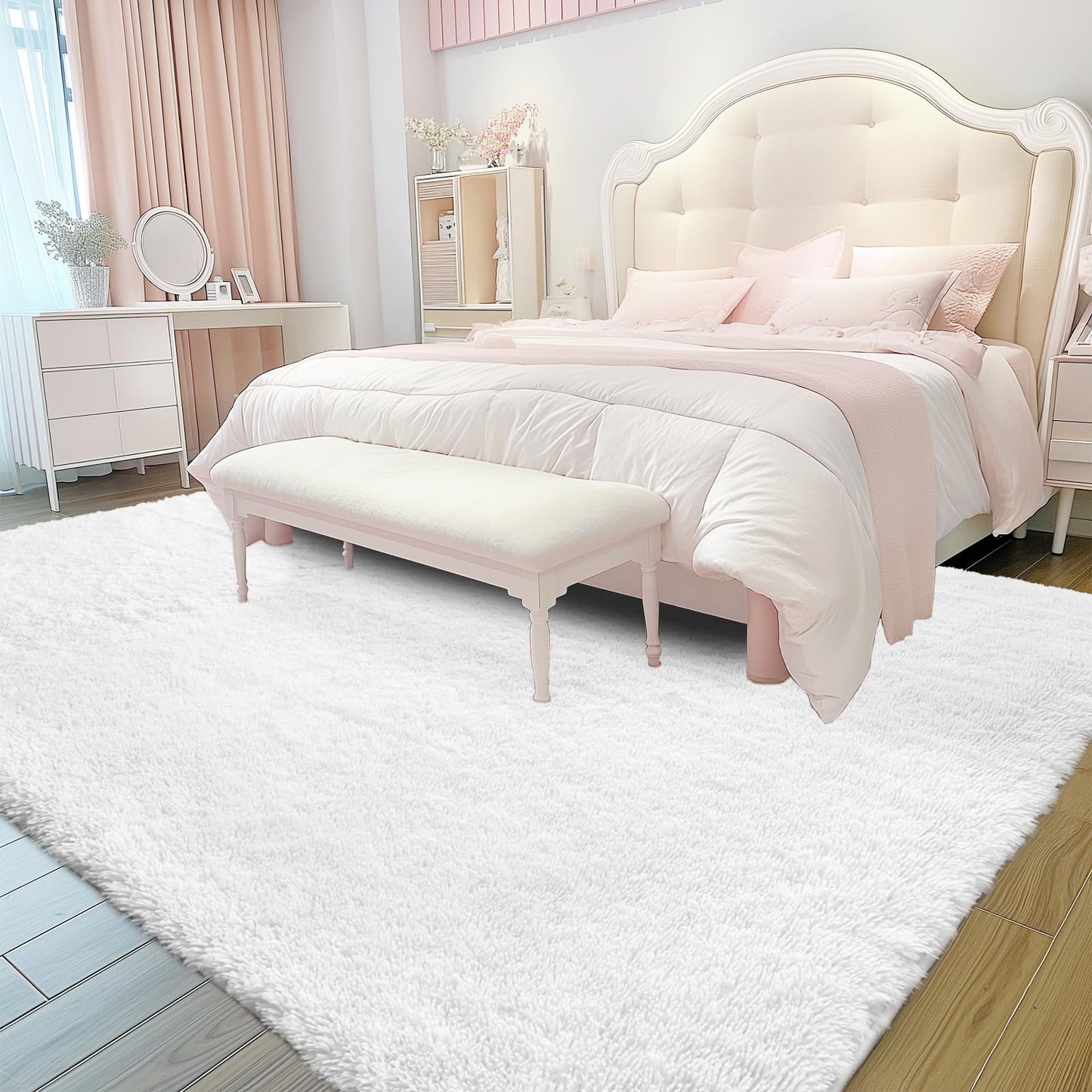 Sour Lemon Hochflor Teppich Grau Teppich Wohnzimmer 140x200 Waschbar Anti-Rutsch Extra Große Teppiche Schlafzimmer Flauschige Moderne Teppiche Matte Teppichen für Schlafzimmer Kinderzimmer