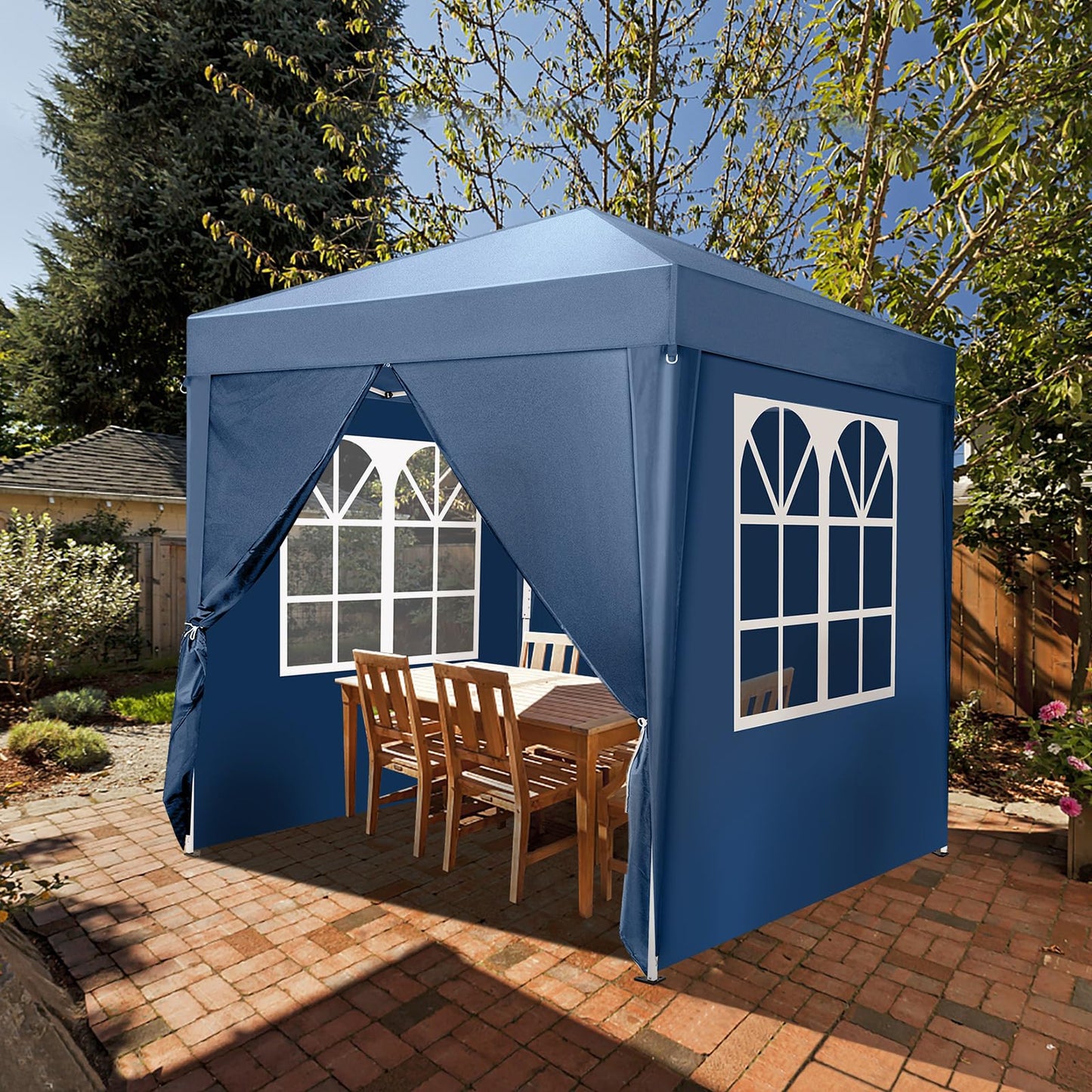 Gazebo 3 x 6 m, Folding Gazebo, Waterproof, Stable, Winterproof, UV Protection 50+, 420D Oxford, Foldable Height Adjustable, Party Tent, Garden Tent, for Garden, Camping, Outdoor, Black, 6