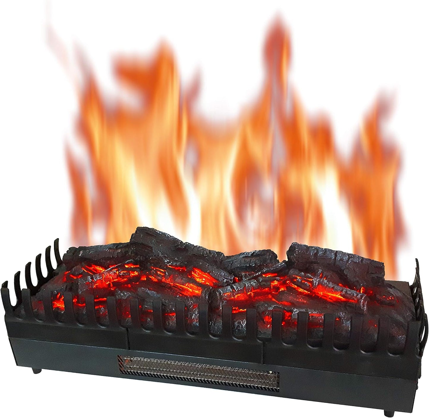 CHEMIN'ARTE Electric Fireplace with Heating, Electric Solo Stand, 67 x 23 x 24 cm, Fireplace with Realistic Flame Effect for Living Room and All Interior Areas, LED Lamps, Freestanding Electric