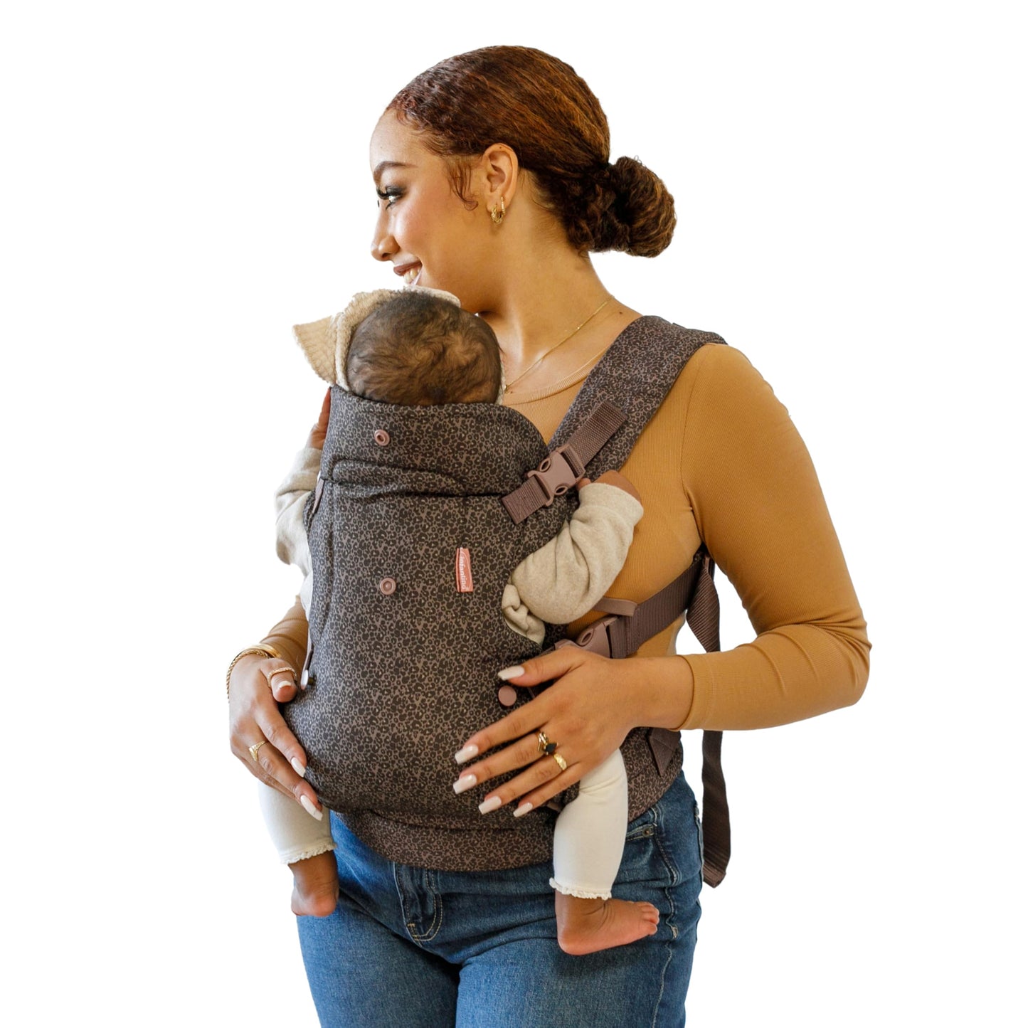 Infantino Flip Advanced 4-in-1 Ergonomic Convertible Baby Carrier with Inside and Out View, Front and Back, Portable for Newborns to Toddlers from 8-32 lbs, Grey