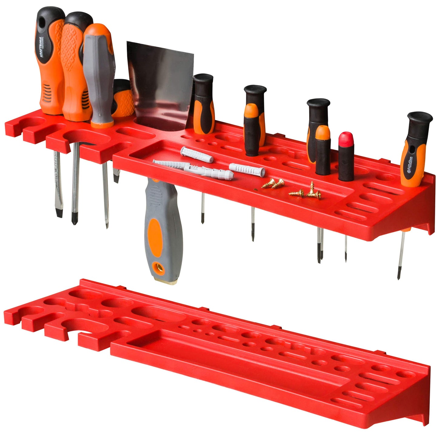 Storage System Wall Shelf 115 x 78 cm, Tool Holders, 23 Pieces Stacking Boxes Storage Boxes Extra Strong Wall Shelves Expandable Workshop Shelving Workshop Shelf