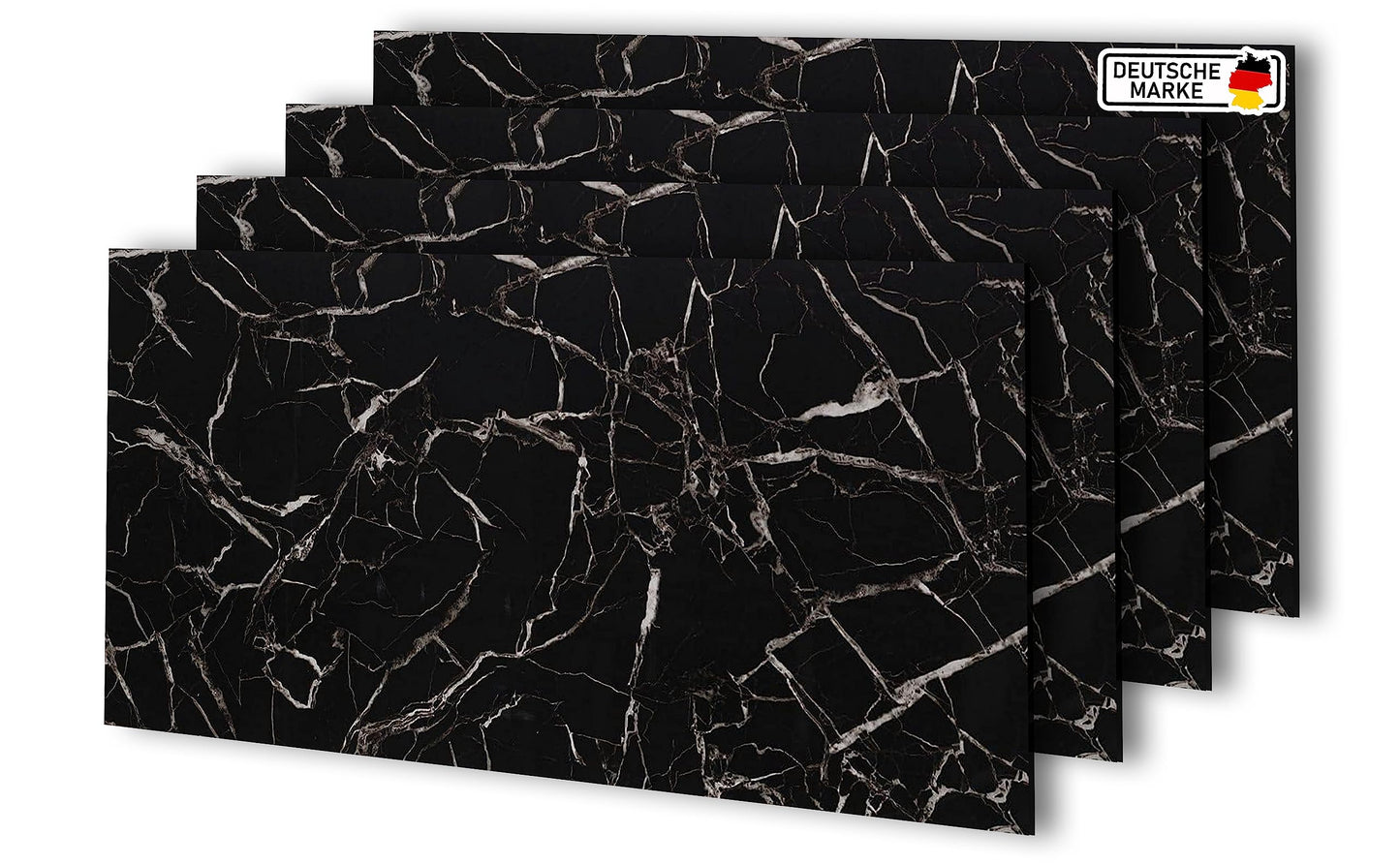 AS Country Stone, Marble Look, Wall Panels, 60 x 120 cm, Polyvinyl Chloride (PVC) Wall Cladding, Made of Plastic, Panels for Kitchen, Bathroom and More, Kitchen Back Wall Panel Light Concrete