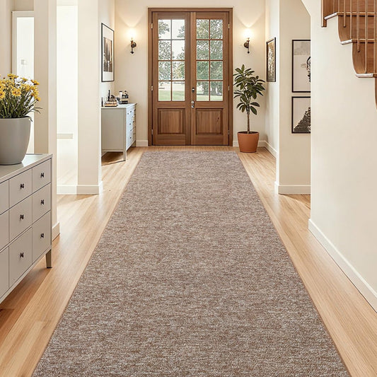 AROGAN Washable 5×7 Living Room Rug, Modern Area Rugs with Soft Memory Foam for Bedroom, Minimalist Non-Slip Indoor Floor Carpet for Dining Room Office Kids Playroom Decor, Matte Brown