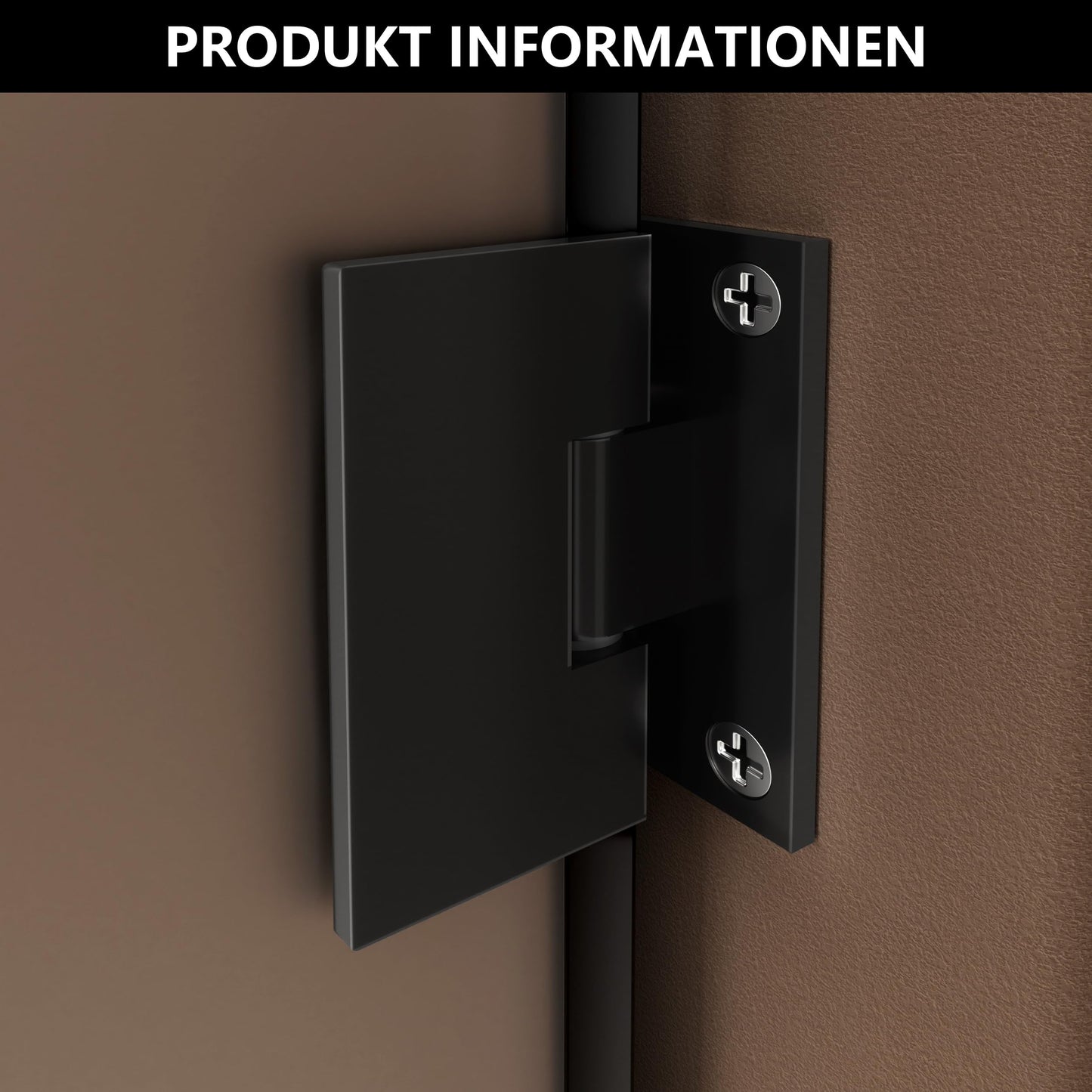 90 cm x 185 cm Shower Door with 6 mm ESG Nano Coating Glass Shower Doors, Shower Door Recess Door with Explosion Protection Film, Black T Triple Maple