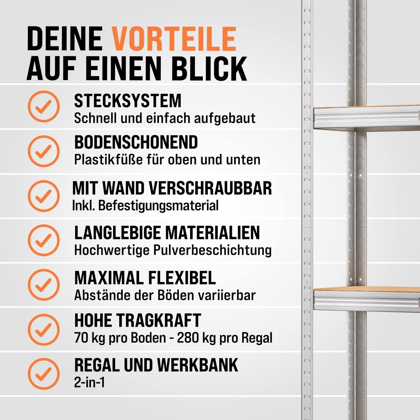 Monzana® Heavy Duty Shelving Unit 160 x 90 x 40 cm 700 kg 4 MDF Shelving Unit Storage Shelving Basement Shelving Workshop Shelving Unit