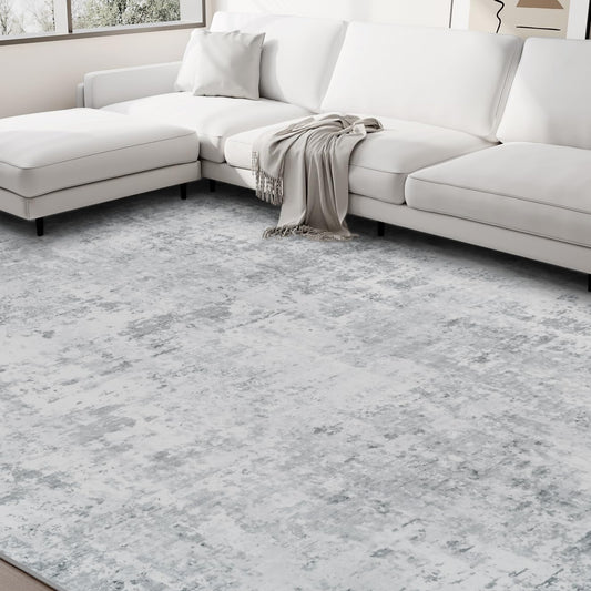 2x3 Rug, Non Slip Washable Rug, Low Pile Soft Thin Small Rug,Vintage Boho Indoor Door Mat,Rugs for Entryway, Bedroom, Kitchen, Grey