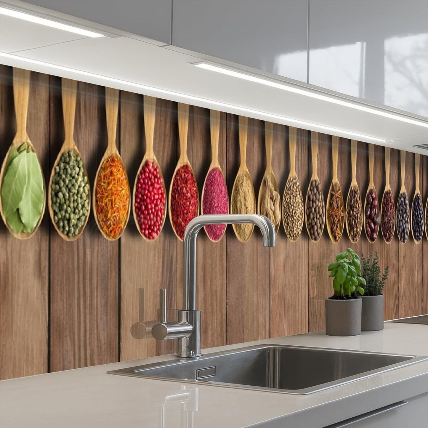 Splash Guard Kitchen Back Wall 60 x 80 cm Kitchen Washable Self-Adhesive Kitchen Wall Kitchen Front Kitchen Back Wall Protection Lavender - Purple - Flowers - Natural