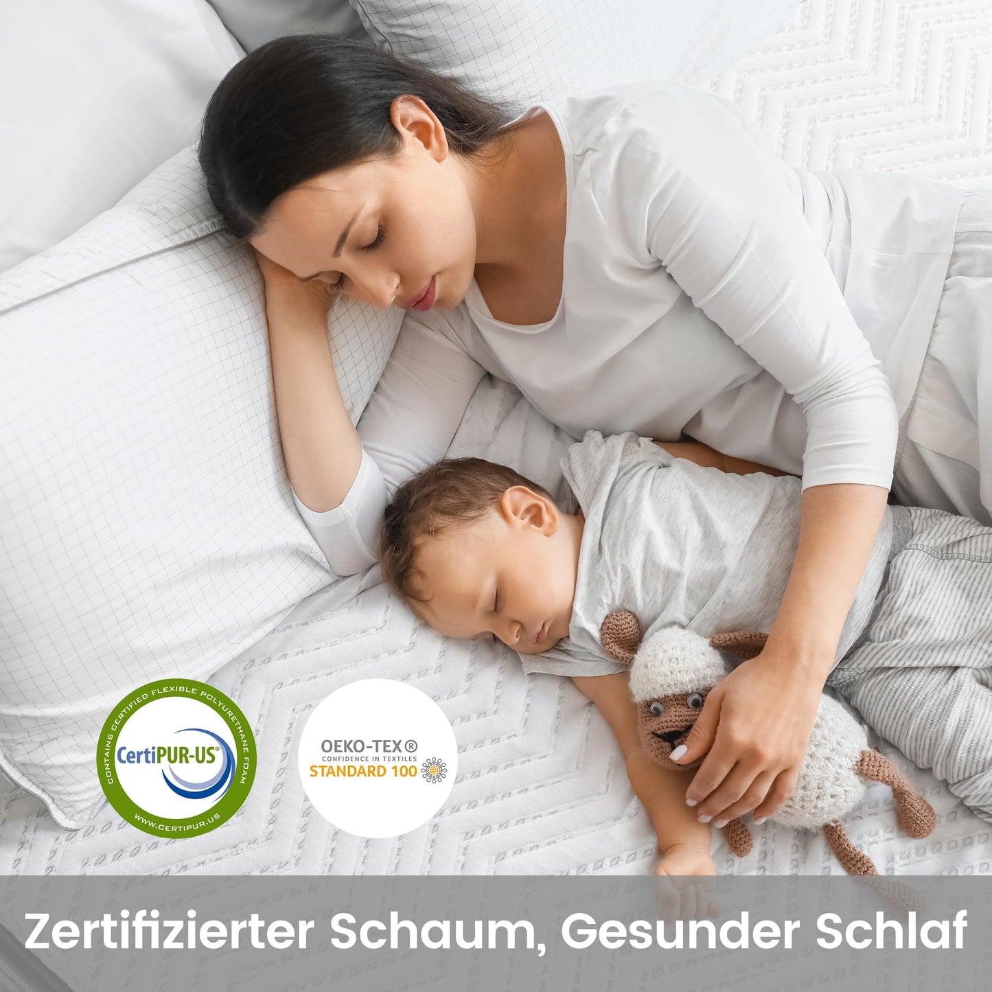 BedStory Mattress 180 x 200 cm Bamboo Charcoal Gel Foam, Height 18 cm, 7-Zone Memory Foam Mattress, Medium Hardness with Support, Removable and Washable Cover (180 x 200 x 18 cm)