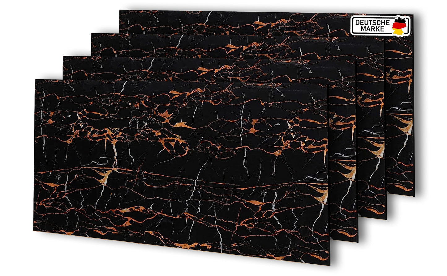 AS Country Stone, Marble Look, Wall Panels, 60 x 120 cm, Polyvinyl Chloride (PVC) Wall Cladding, Made of Plastic, Panels for Kitchen, Bathroom and More, Kitchen Back Wall Panel Light Concrete