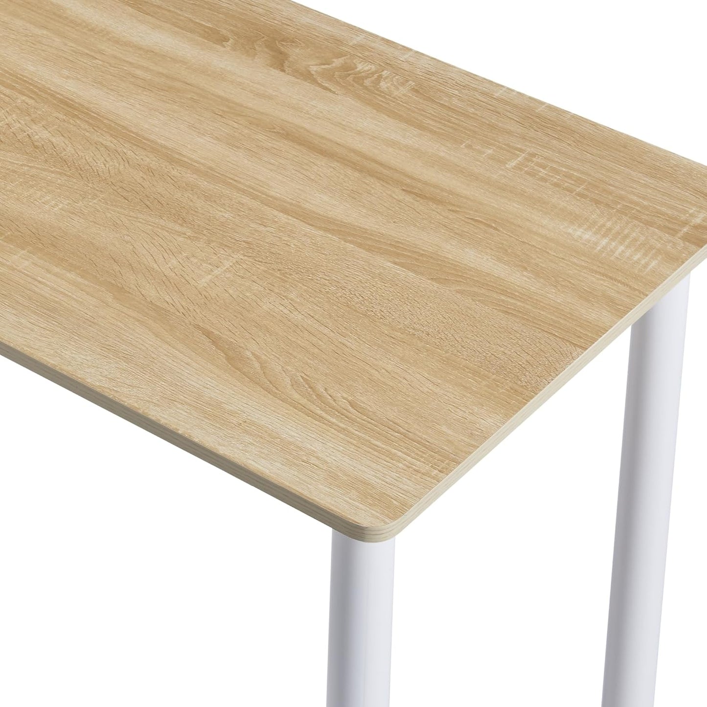 [en.casa] Tammela Dining Table for 4 People 120 x 60 cm Rectangular Table Top Steel Legs Oak Look