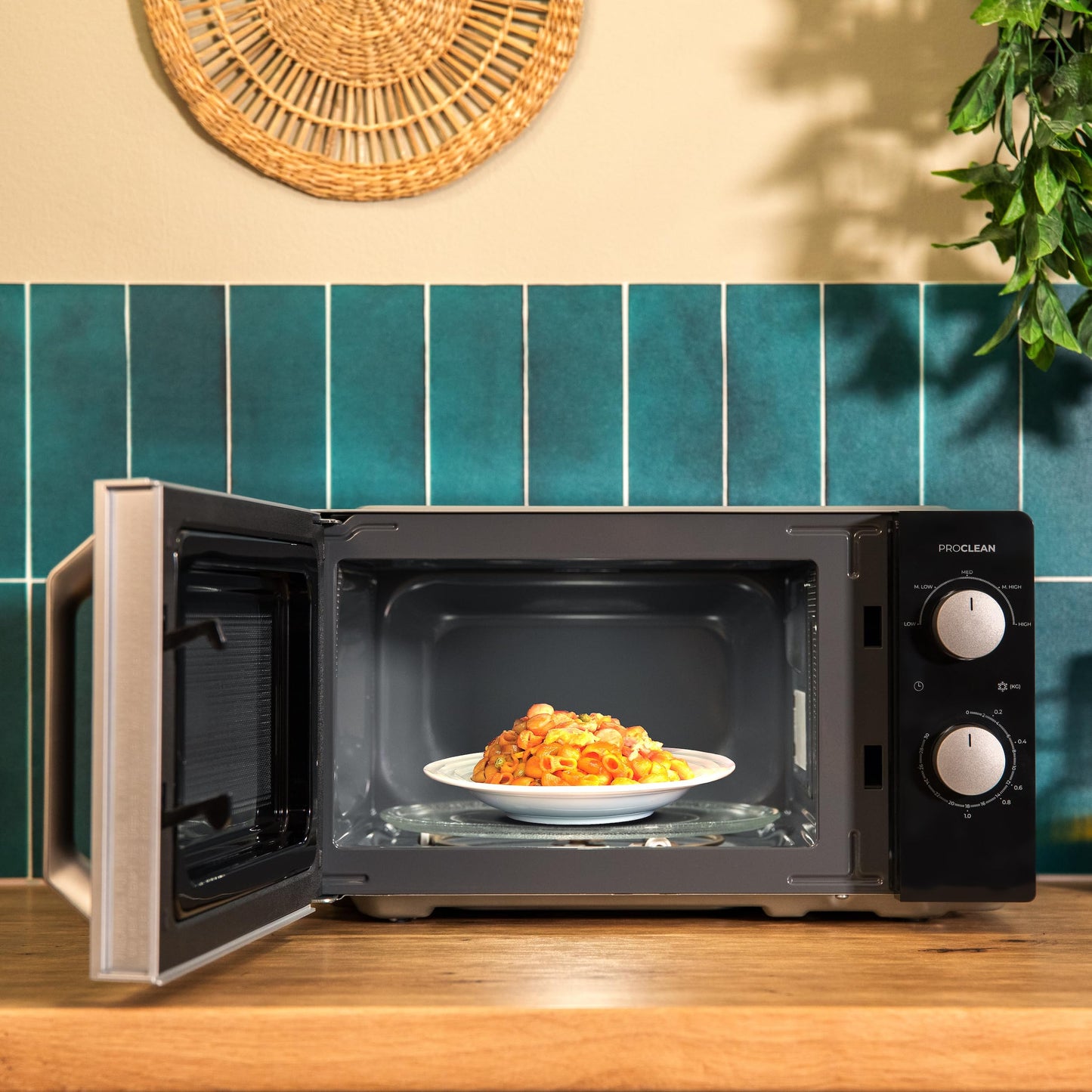 Cecotec Inverter Microwave - 19L Capacity - Defrosting, Heating and Cooking - Proclean 5010 Inverter. 700 W, 5 Power Levels, LED Display, 245 mm Turntable, Timer, 8 Programmes
