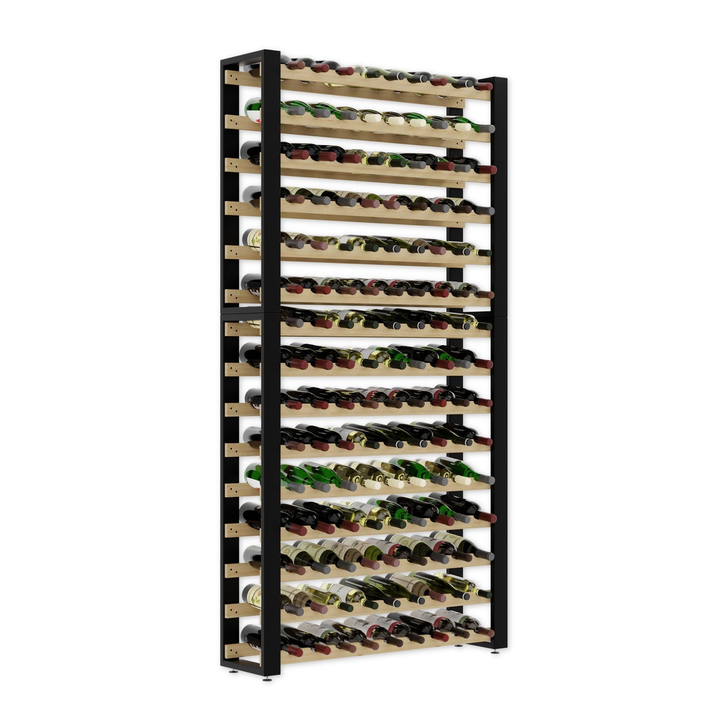 Lenmar RW Series Wooden Wine Rack for Bottles, Loft, Bottles, Wine, Bottle Rack, Cellar Rack, Shelves, Bottle Holder, Wine Stand, etc. (Loft 135, 204 x 104 x 27, 135 Bottles)