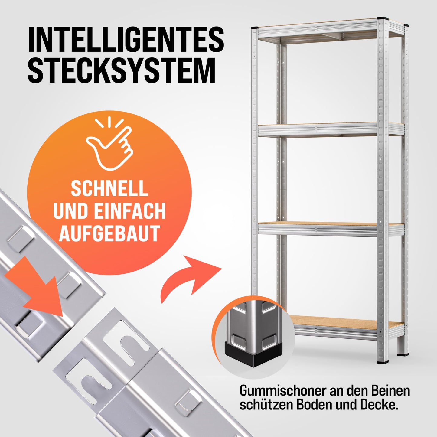 Monzana® Heavy Duty Shelving Unit 160 x 90 x 40 cm 700 kg 4 MDF Shelving Unit Storage Shelving Basement Shelving Workshop Shelving Unit