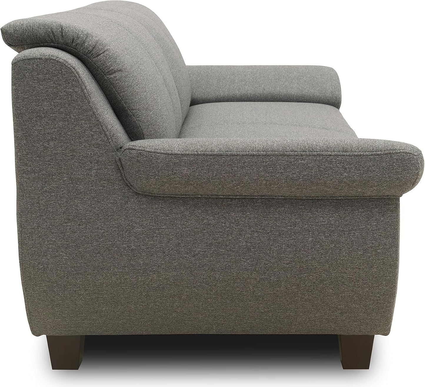 DOMO. collection Panama 3-Seater Sofa 3-Seater Couch Set 3-2-1 Anthracite 207 cm