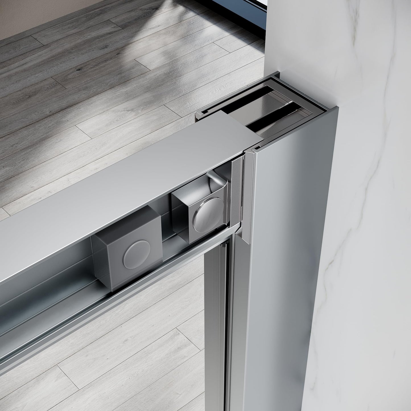 SONNI Sliding Shower Door 120 cm Shower Enclosure Glass Sliding Door Height 185 cm Clear Glass Shower Screen Shower Cubicle