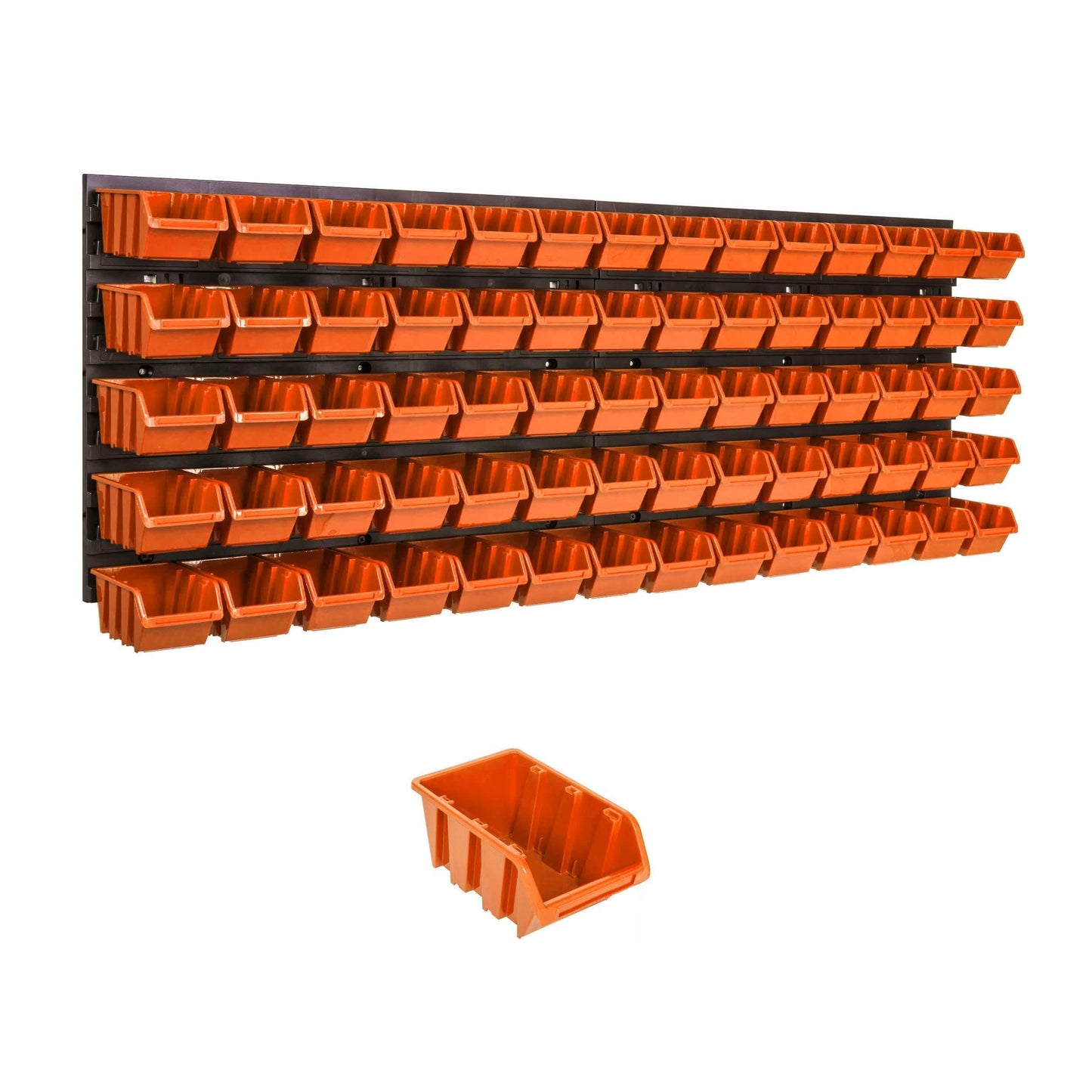 Storage System Wall Shelf 1152 x 390 mm | Pack of 55 | Stacking Boxes Storage Boxes | Extra Strong Wall Plates | Shelf Expandable | Workshop Shelf Storage Shelf Workshop Wall Shelf Boltless Shelf