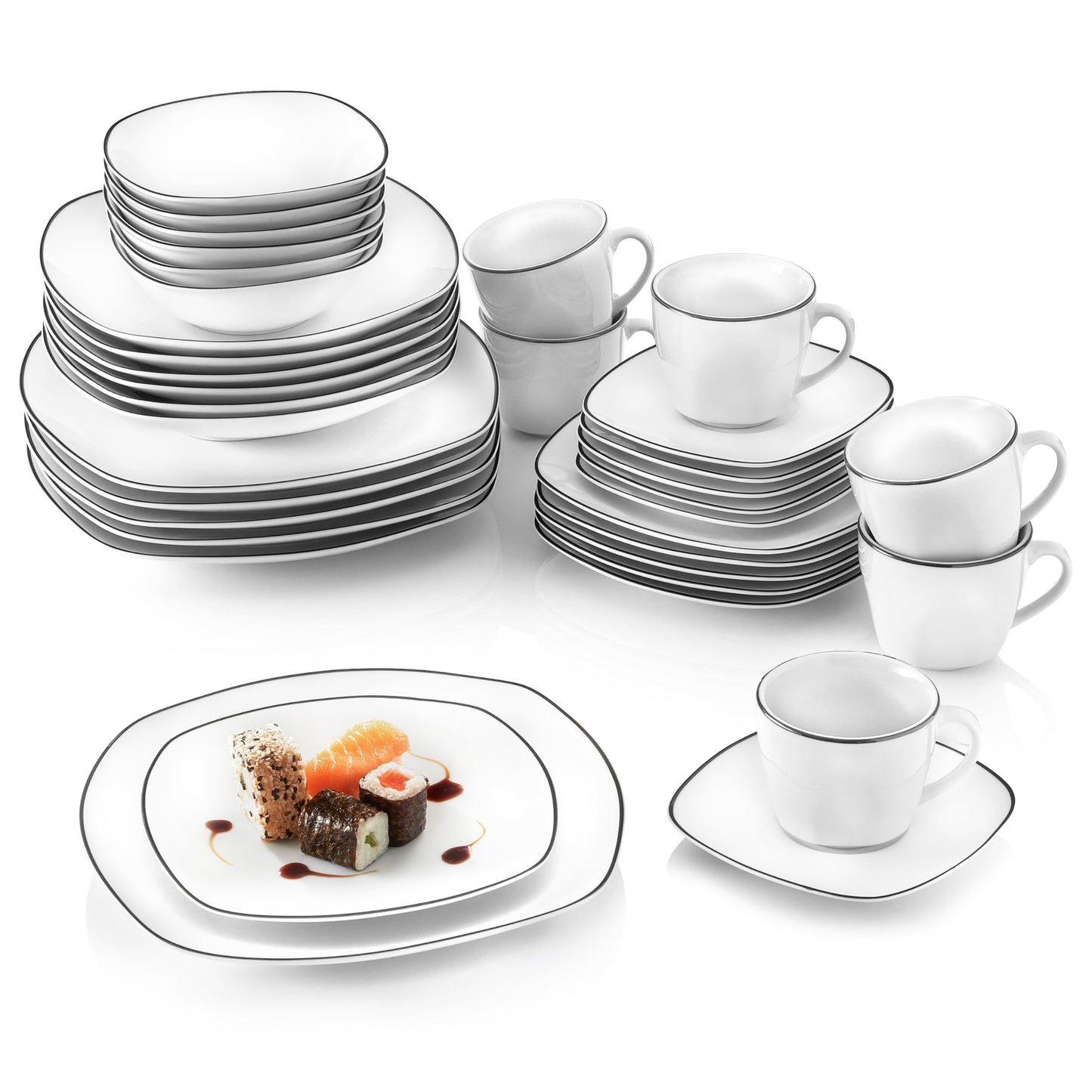 Sänger Bilgola Black Lines Complete Dinner Set