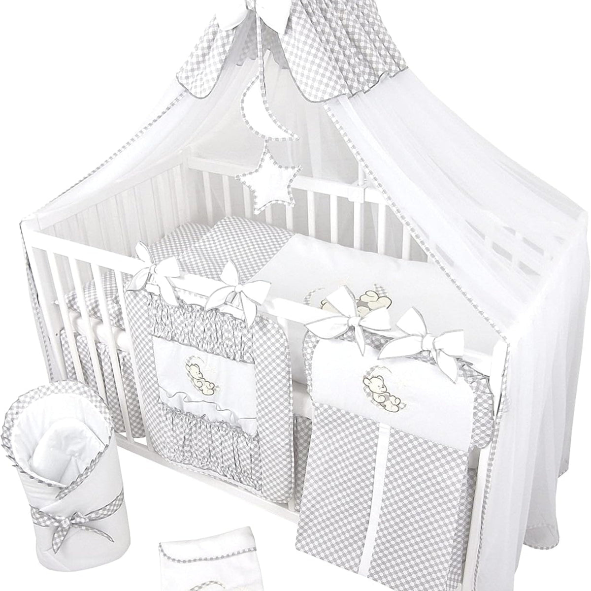 Bello24  Happy Leo 16-Piece Baby Cot