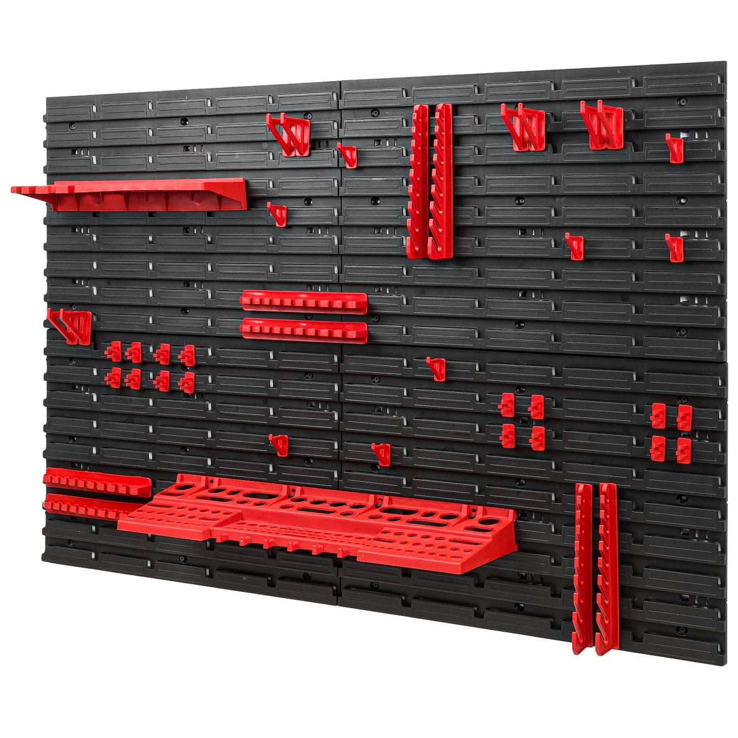 Tool Wall 1152 x 780 mm – Pafen Set Tool Holders with Perforated Wall Storage System Wall Shelf Workshop Shelf