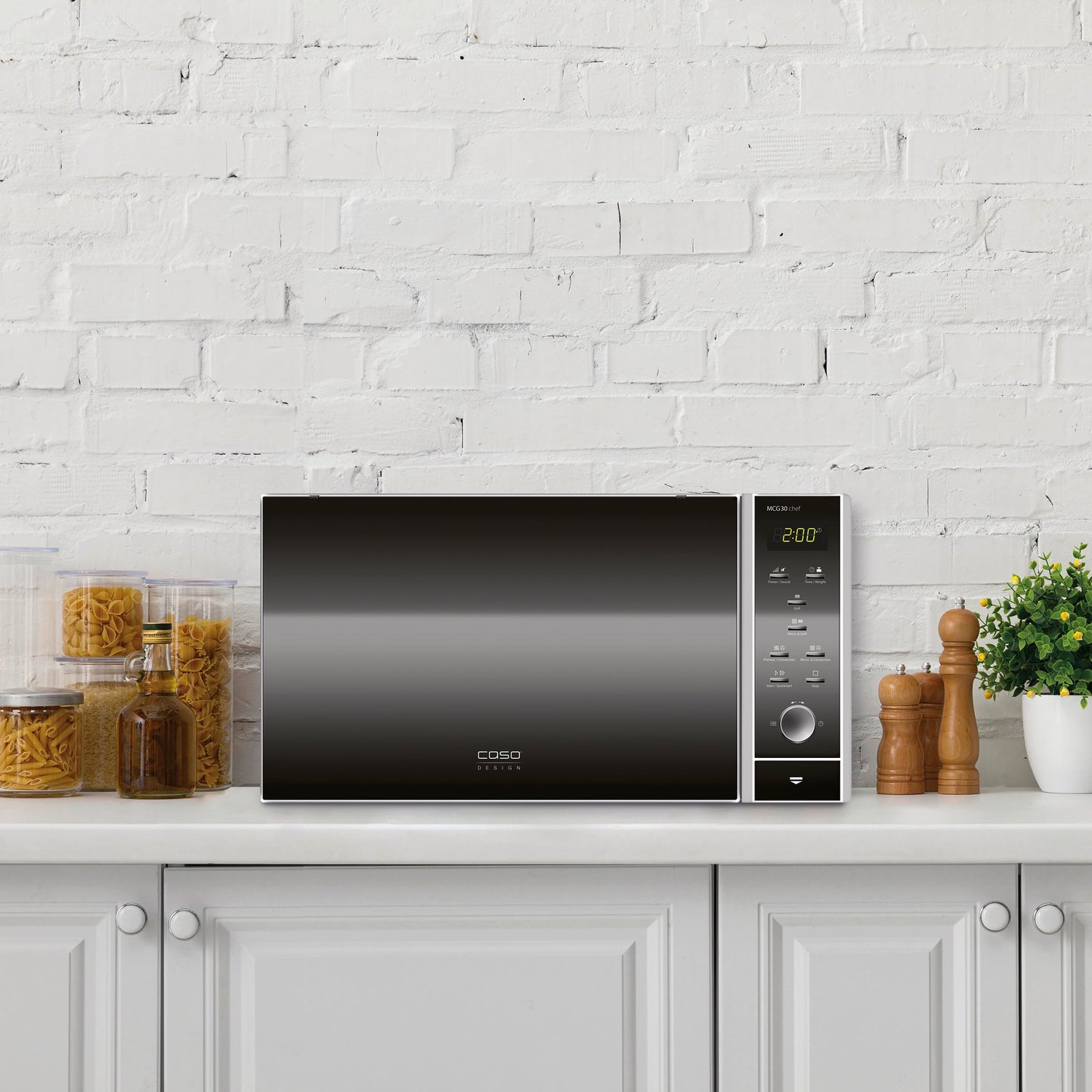 Caso MCG30 Ceramic Chef 3-in-1 Microwave, Silver