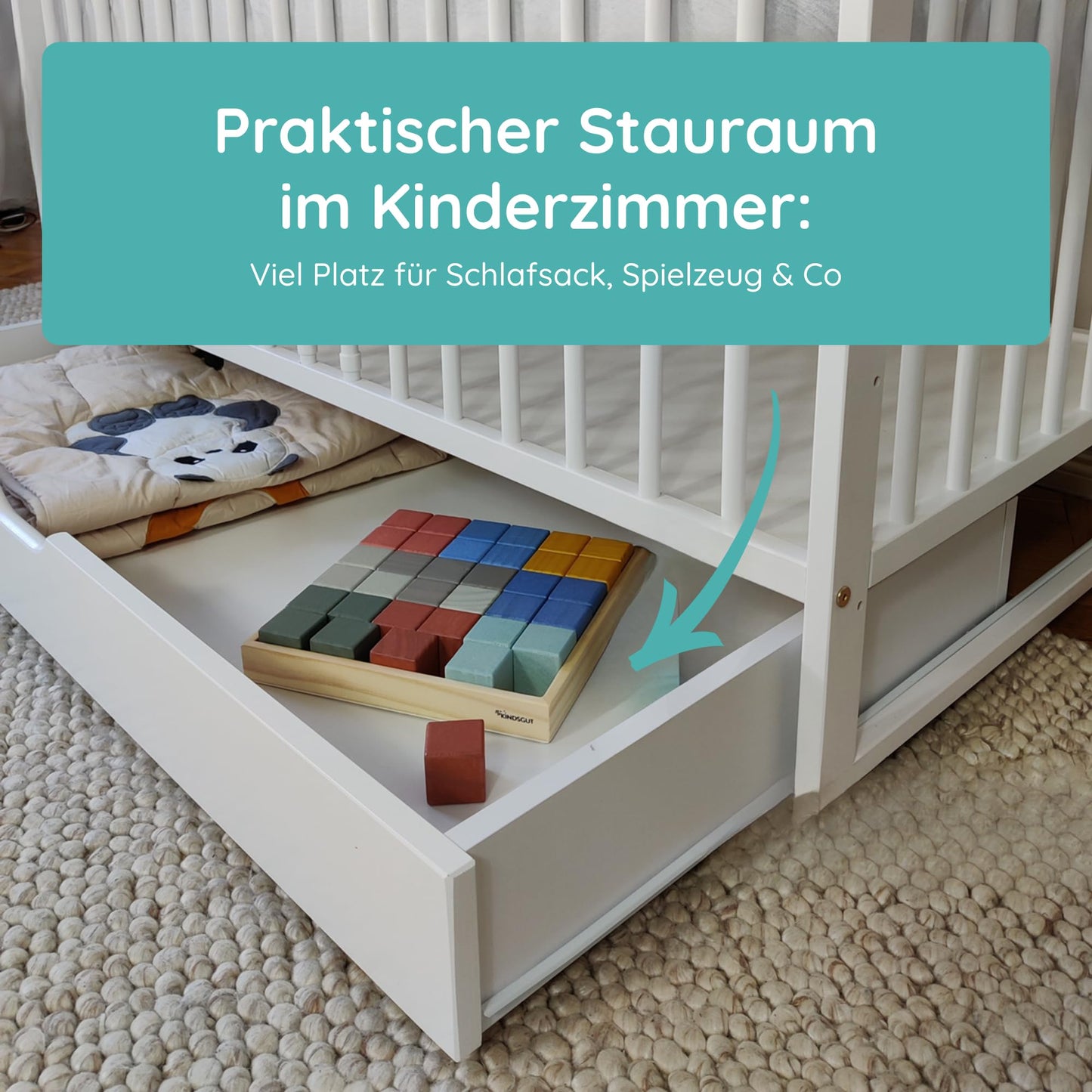 Kids Collective Baby Bed with Drawer