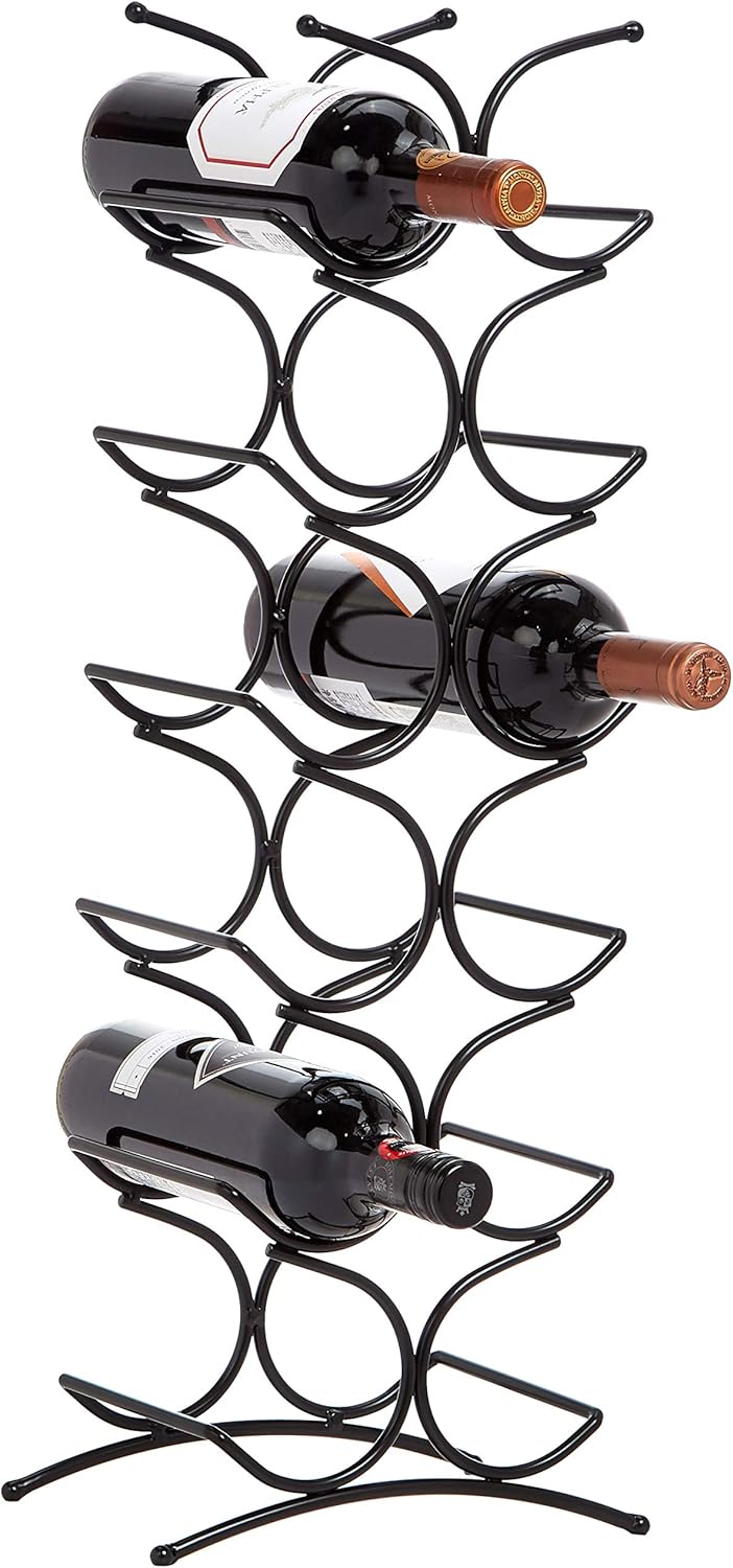 Amazon Basics Wine Rack For 12 Bottles, Black