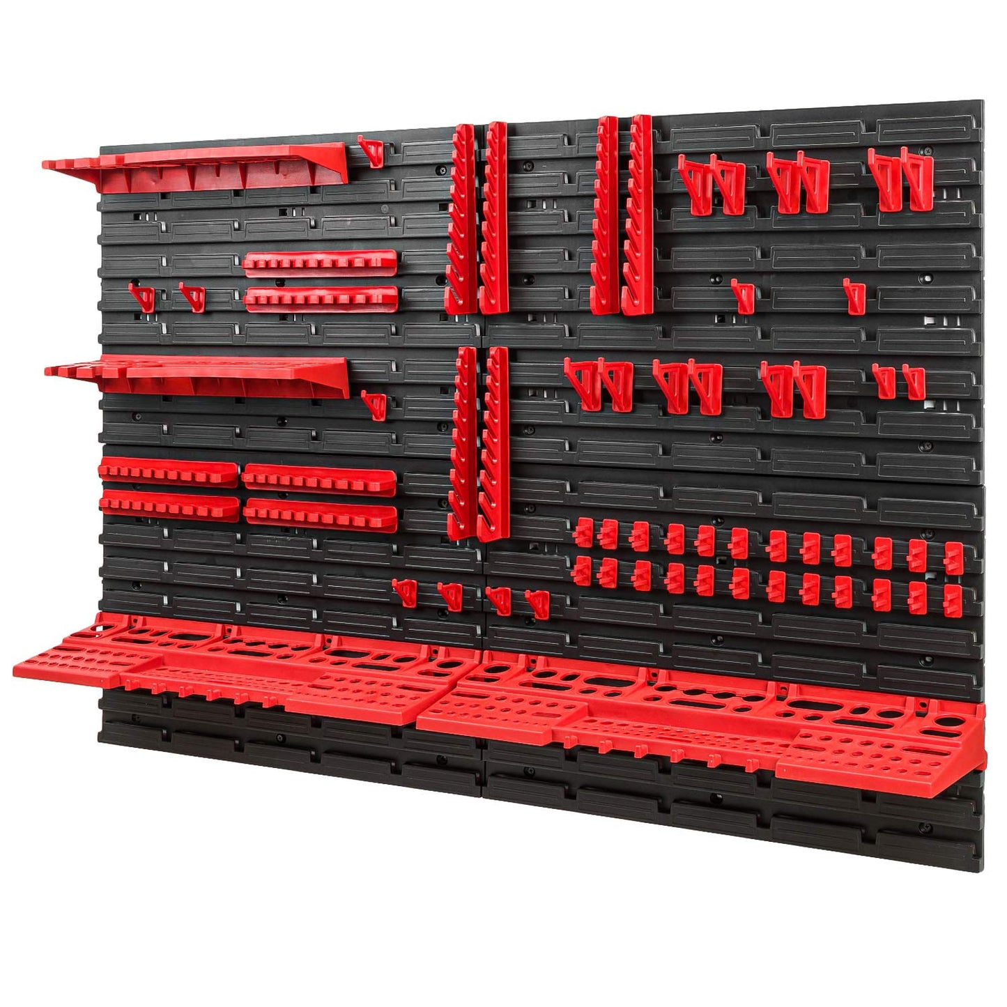 Tool Wall 1152 x 780 mm – Pafen Set Tool Holders with Perforated Wall Storage System Wall Shelf Workshop Shelf